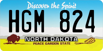 ND license plate HGM824