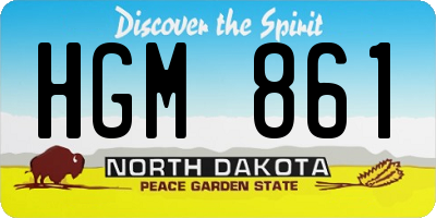 ND license plate HGM861