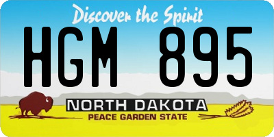 ND license plate HGM895
