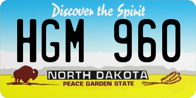 ND license plate HGM960