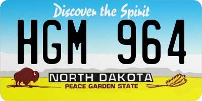 ND license plate HGM964