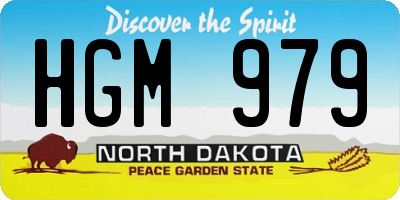ND license plate HGM979
