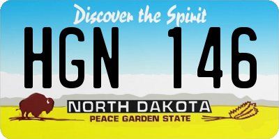 ND license plate HGN146