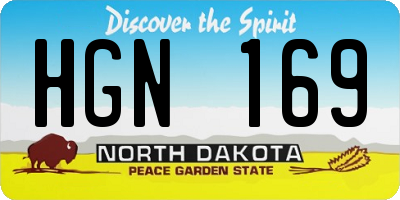 ND license plate HGN169