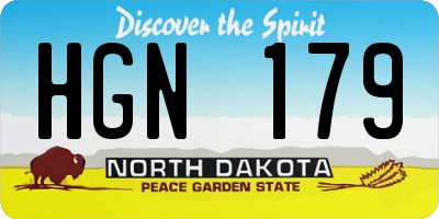 ND license plate HGN179