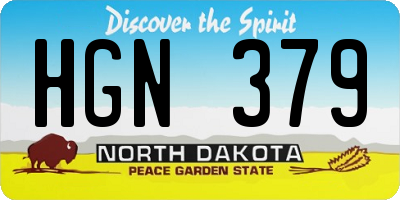 ND license plate HGN379
