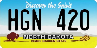 ND license plate HGN420