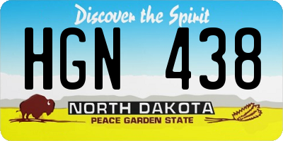 ND license plate HGN438