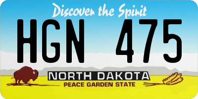 ND license plate HGN475