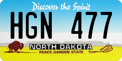 ND license plate HGN477