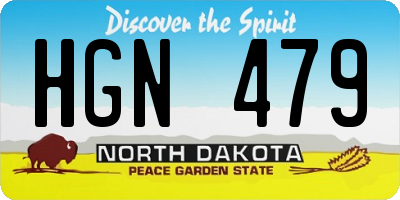 ND license plate HGN479