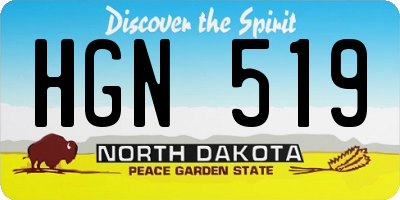 ND license plate HGN519