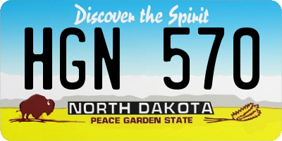 ND license plate HGN570
