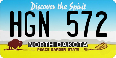 ND license plate HGN572