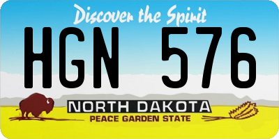 ND license plate HGN576