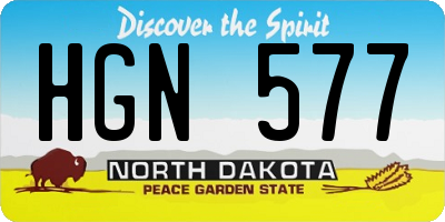 ND license plate HGN577