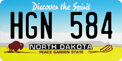ND license plate HGN584