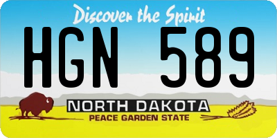 ND license plate HGN589