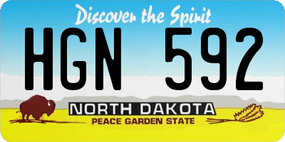 ND license plate HGN592