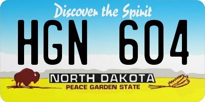 ND license plate HGN604