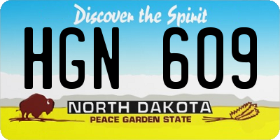 ND license plate HGN609