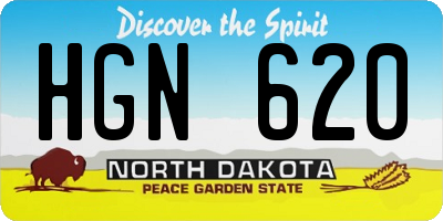 ND license plate HGN620