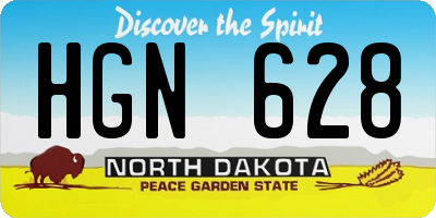 ND license plate HGN628