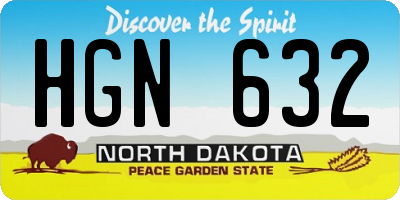 ND license plate HGN632