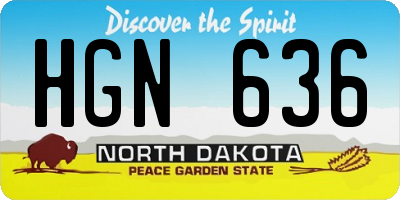 ND license plate HGN636