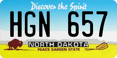 ND license plate HGN657
