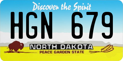 ND license plate HGN679