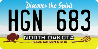 ND license plate HGN683