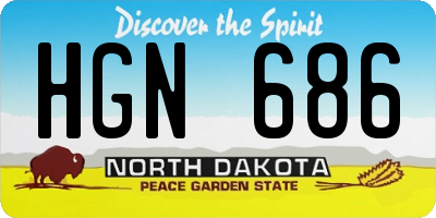 ND license plate HGN686