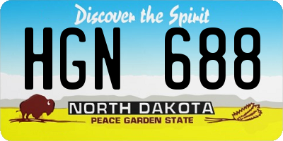 ND license plate HGN688