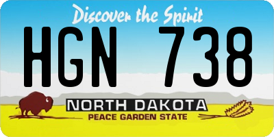 ND license plate HGN738