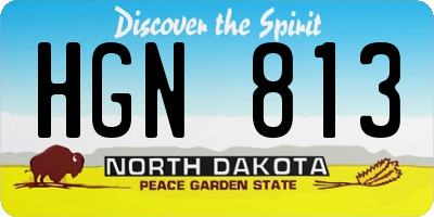 ND license plate HGN813