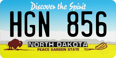 ND license plate HGN856