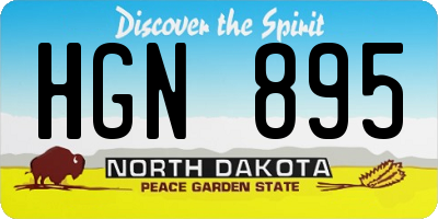 ND license plate HGN895