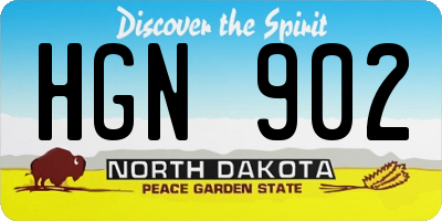 ND license plate HGN902