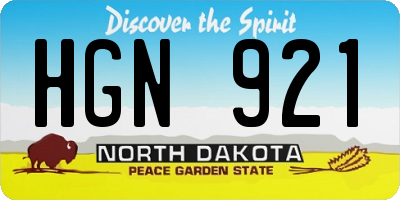 ND license plate HGN921