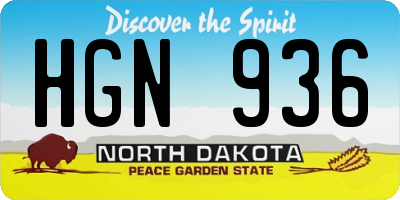 ND license plate HGN936