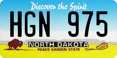 ND license plate HGN975
