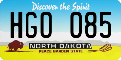 ND license plate HGO085