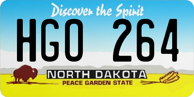 ND license plate HGO264