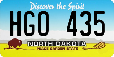 ND license plate HGO435