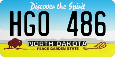 ND license plate HGO486