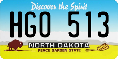 ND license plate HGO513