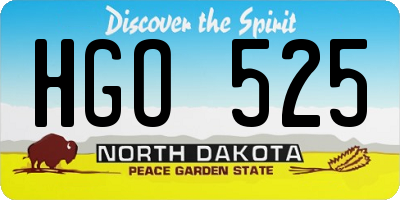 ND license plate HGO525