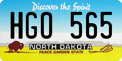 ND license plate HGO565
