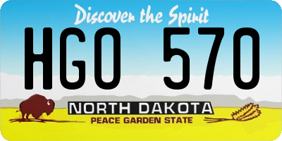 ND license plate HGO570